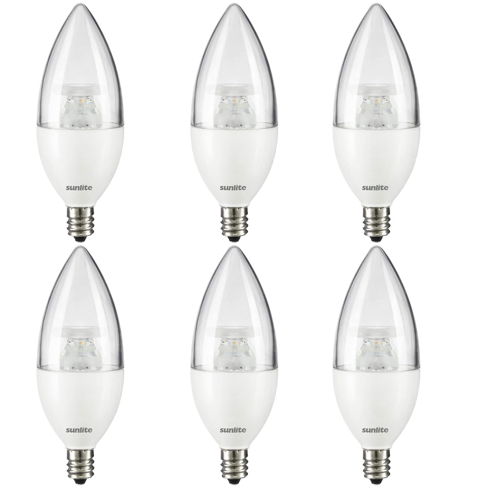 Sunlite B11 torpedo tip clear bulb lighting chandeliers efficiently