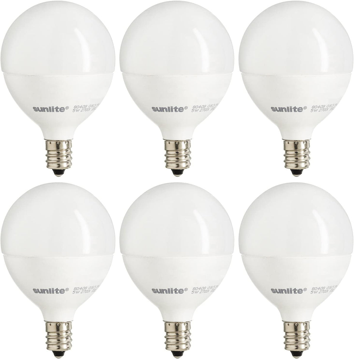 Sunlite G16.5 frosted globe bulb for vanity lighting
