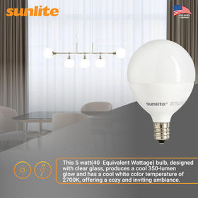 Sunlite G16.5 2700K soft white glow for bathrooms