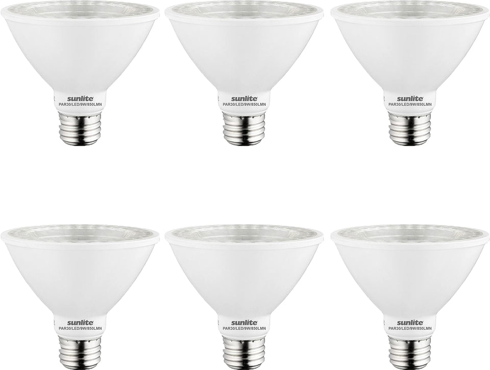 Sunlite PAR30 short neck flood bulb front view for versatile lighting