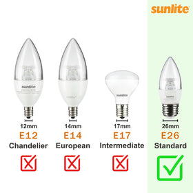 Sunlite R14 mini flood bulbs 3-pack ready for multi-room lighting.