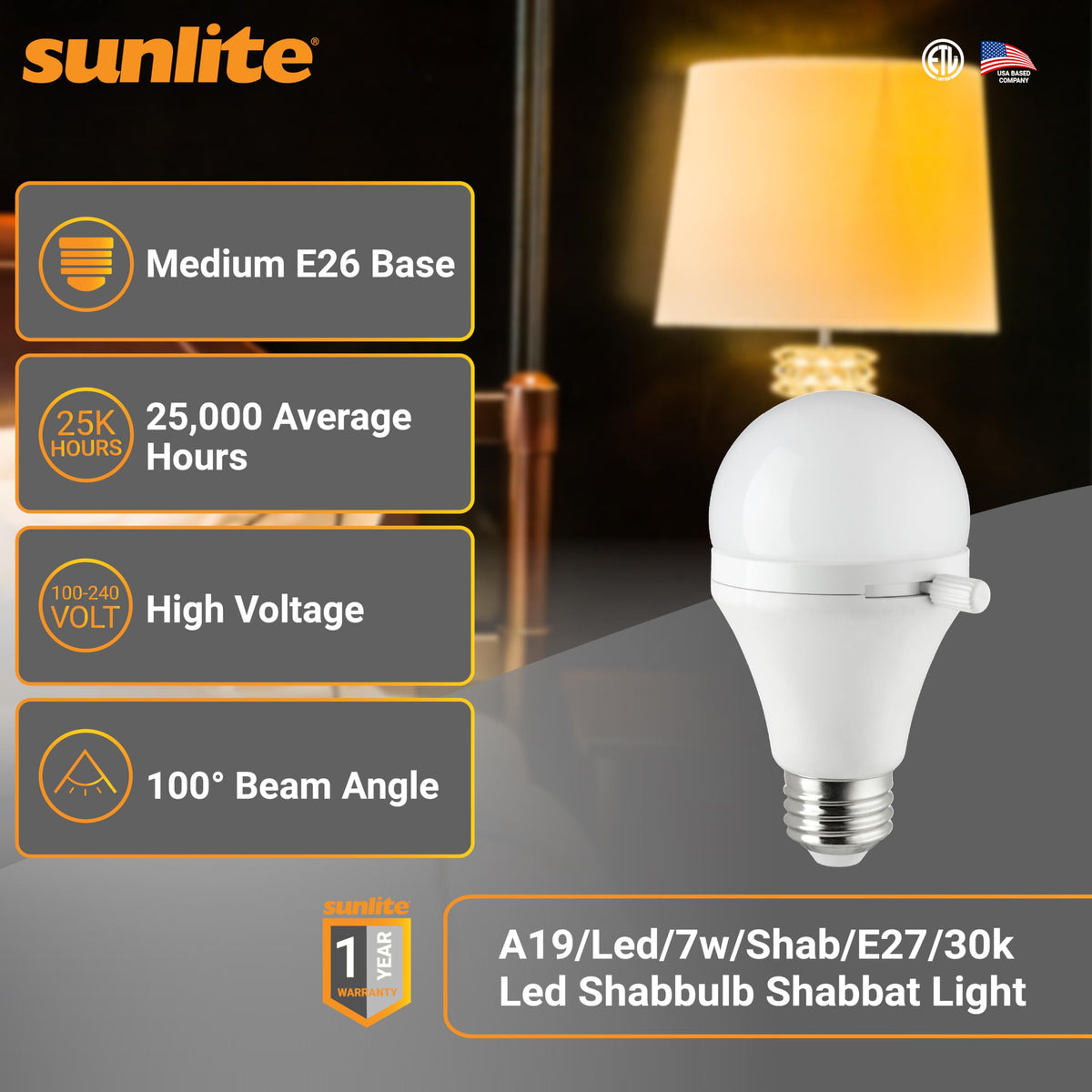 Sunlite Shabulb hidden-led-panel demonstrates light reveal on demand.