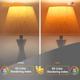 Sunlite Shabulb open-fixture fit enables easy bedside illumination.