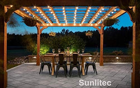 Sunlitec 8200mm string adds long reach and twinkling glow for patios.