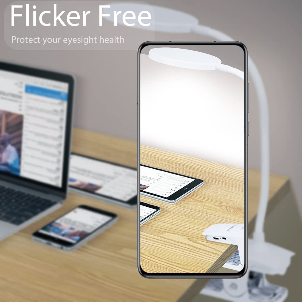 SUNLONG rechargeable desk clip light with long runtimes and quick charging