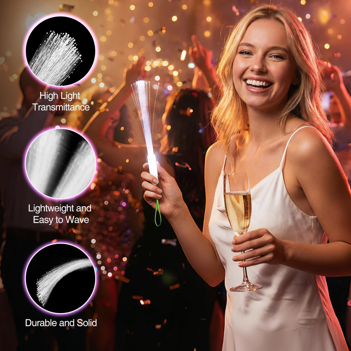 SUNLUMI flame-free wedding glow stick for venues without flames