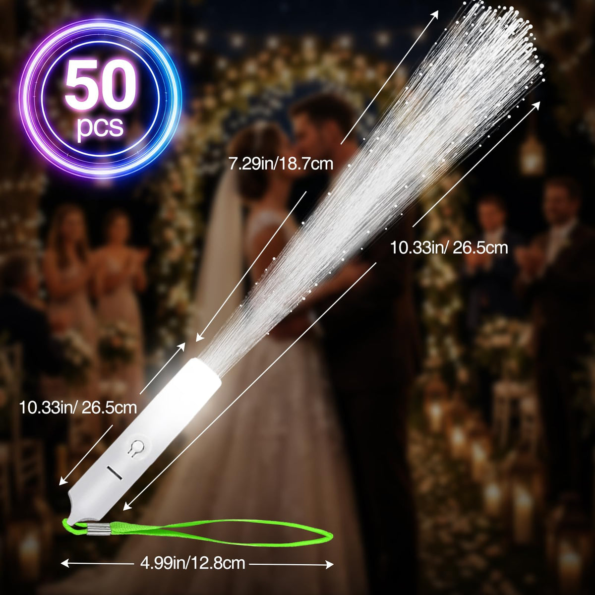 SUNLUMI LED fiber wand with 3 modes for dynamic reception lighting