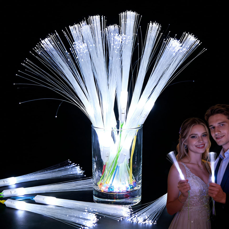 SUNLUMI white fiber-optic wand lights up weddings with elegant glow