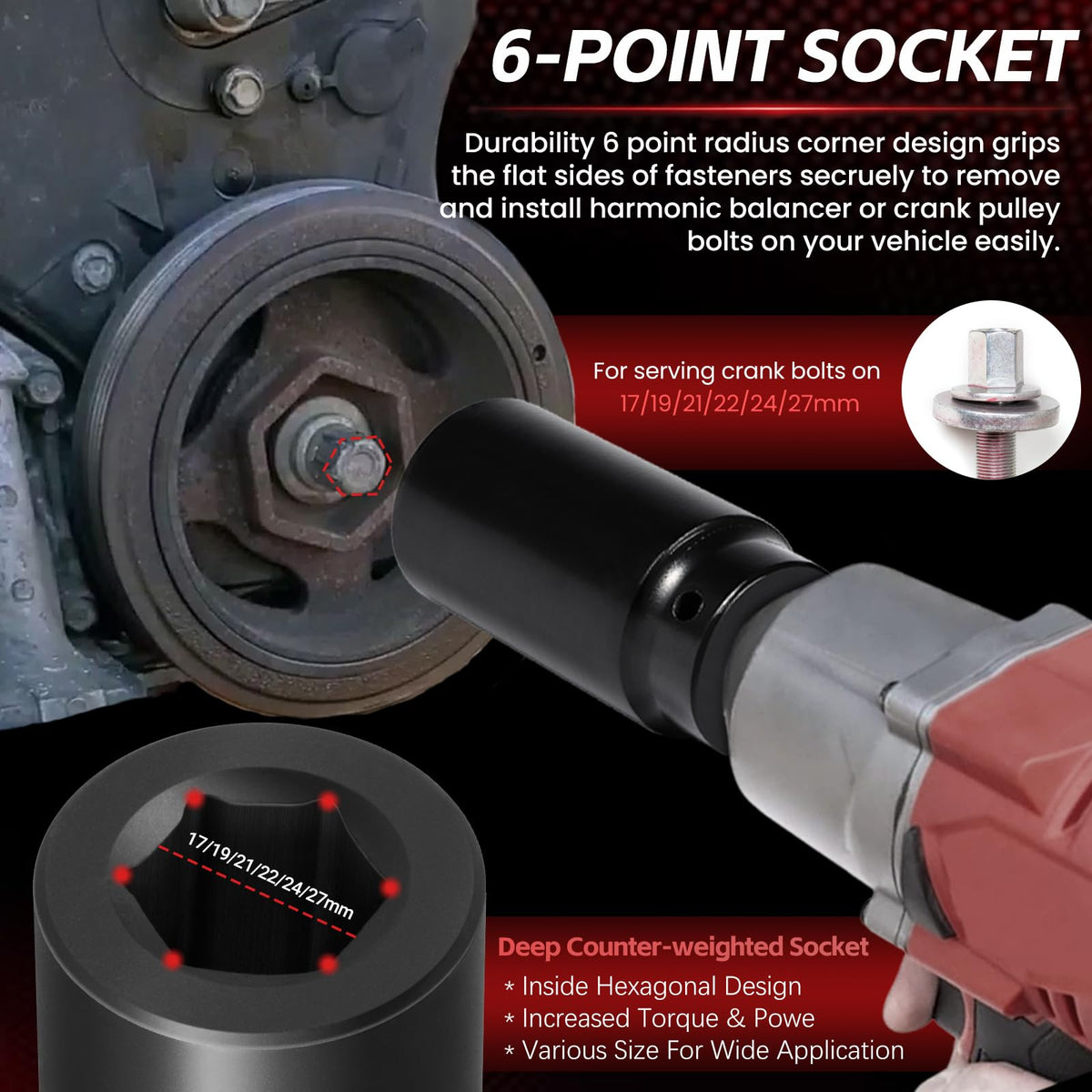 Sunluway 24mm weighted socket supports diverse engines safely