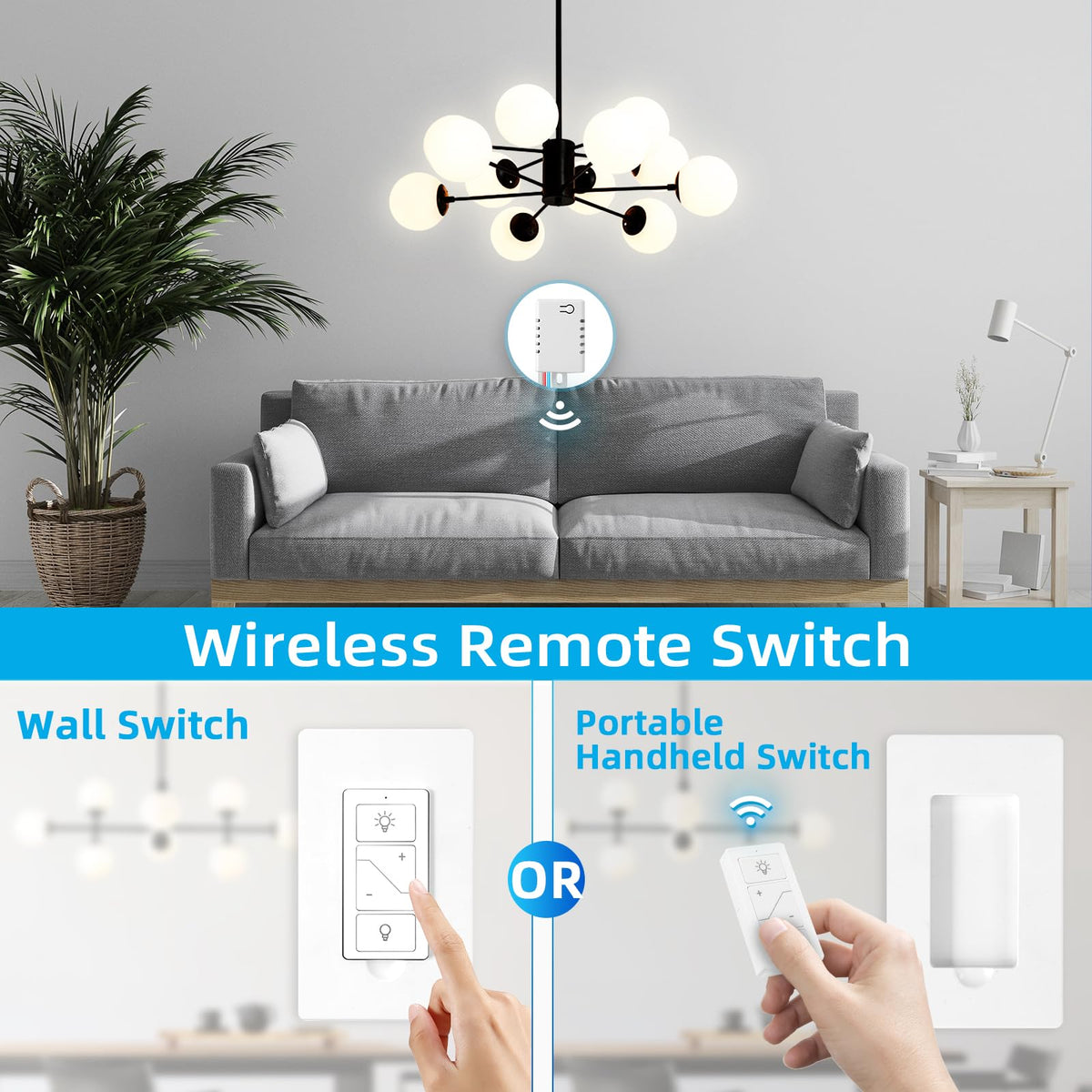 Alexa-ready setup for voice-controlled lighting.