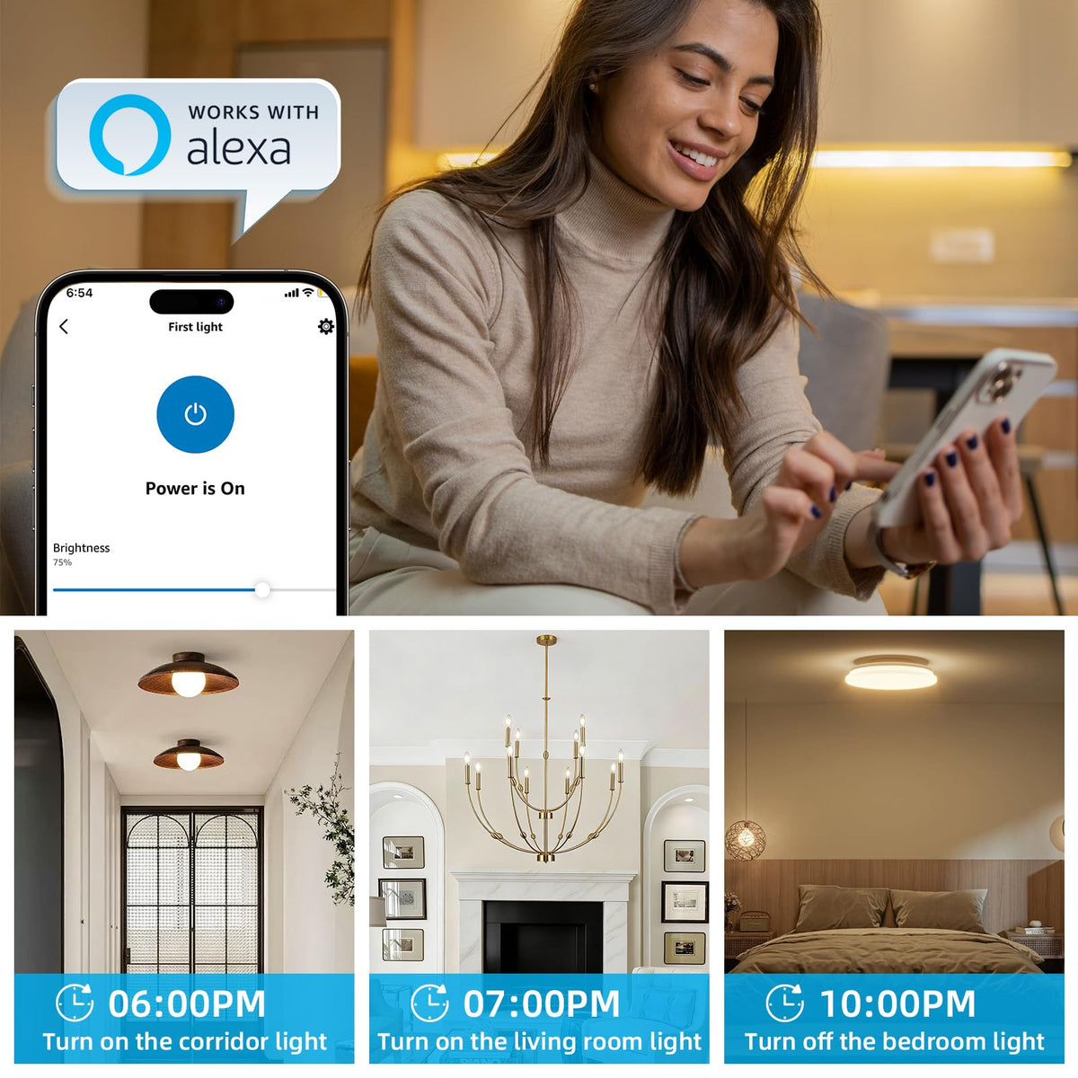 Standard wall plate fits multigang panels.
