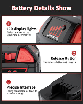 Sunmokite 18V battery powering Milwaukee tools during real-world work.