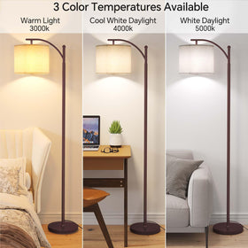 Sunmory Arc Floor Lamp 9W LED bulb included for bright, efficient light