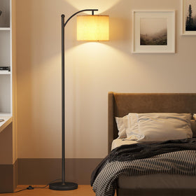 SUNMORY Arc Floor Lamp arc design as a modern living room accent.