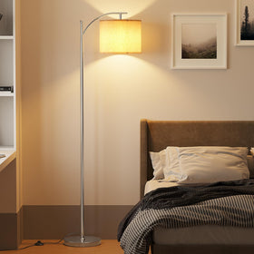 SUNMORY Arc Floor Lamp with foot switch for easy color temperature control.
