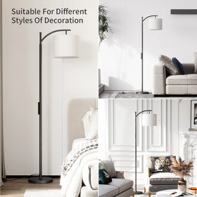 SUNMORY Arc Floor Lamp heavy base prevents tipping in busy living rooms.