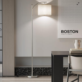 SUNMORY Arc Floor Lamp creates a calming ambience in the living room.