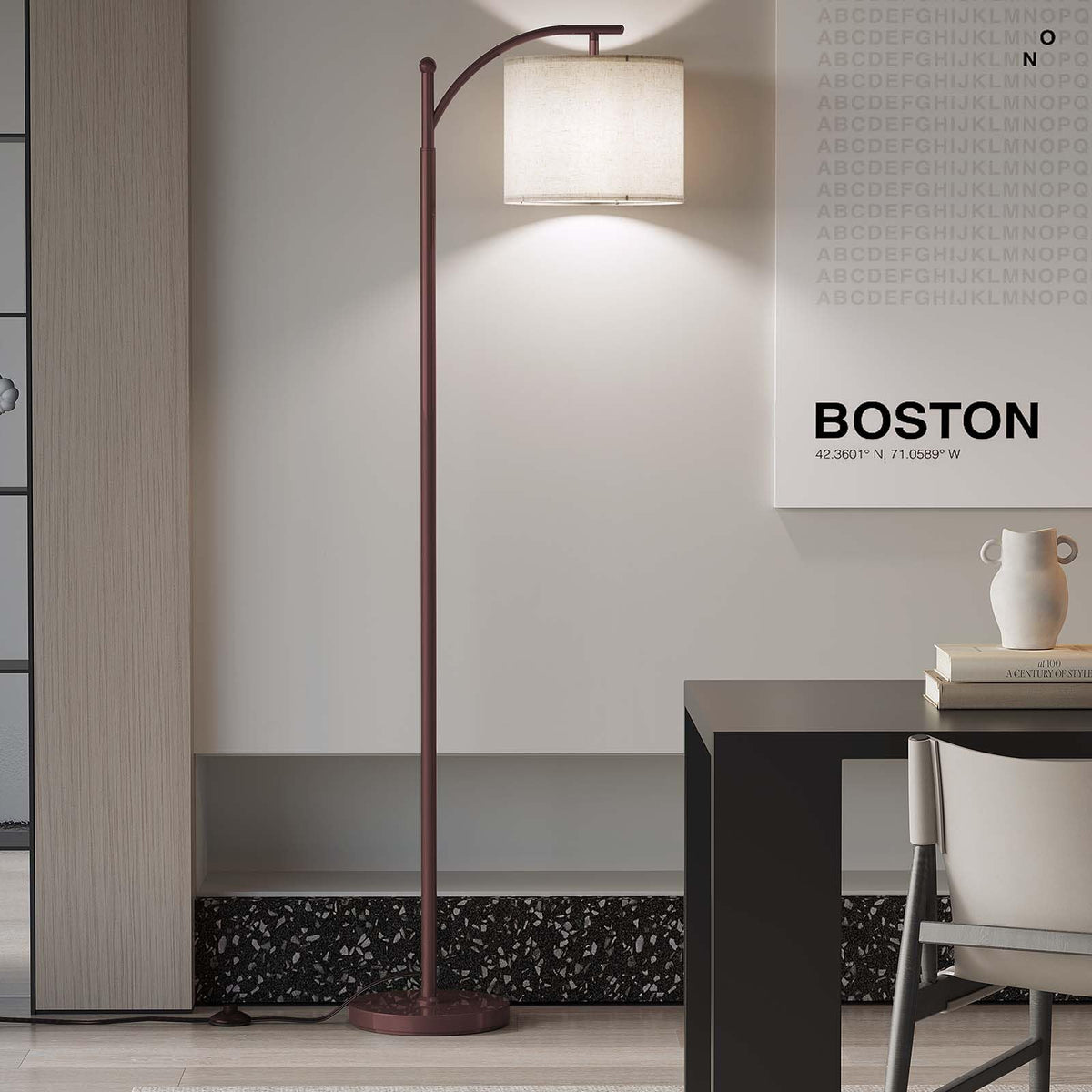 Sunmory Arc Floor Lamp in a modern living room scene