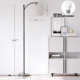 SUNMORY Arc Floor Lamp adjustable head for precise light direction.
