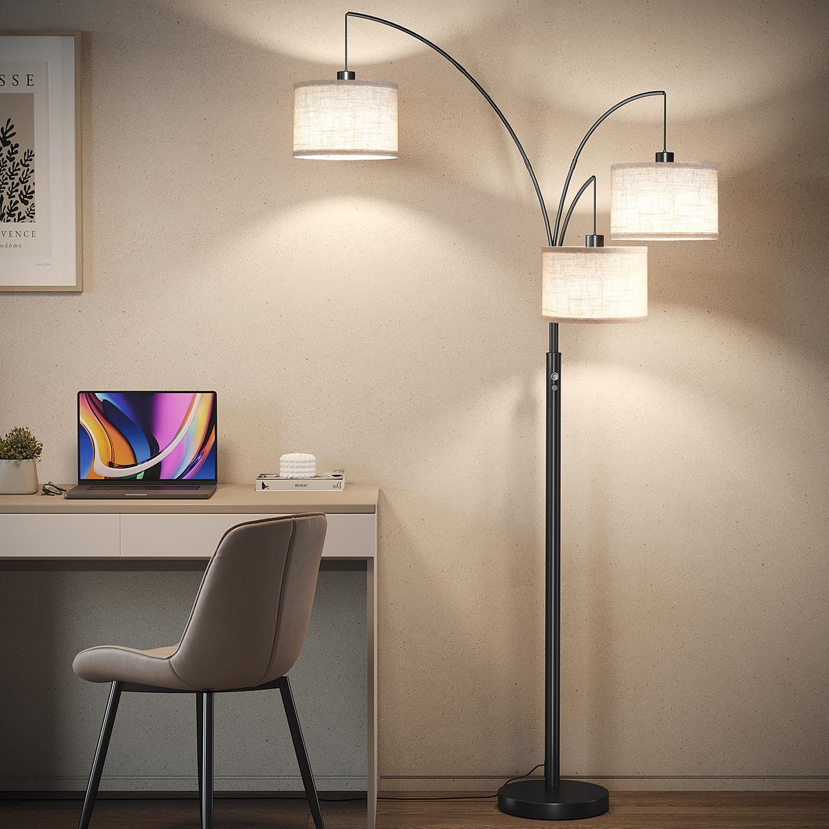 SUNMORY versatile floor lamp suits bedrooms, offices, and lounges.