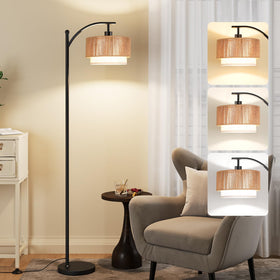 SUNMORY boho farmhouse lamp adds charm to bedroom decor.