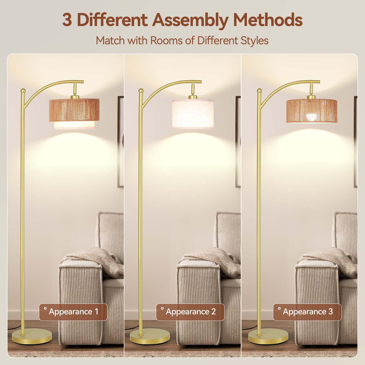 SUNMORY fabric shade option for softer room lighting