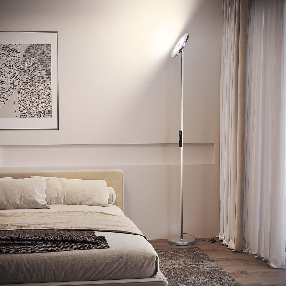 SUNMORY 69-inch tall lamp fits large rooms with a slim profile.