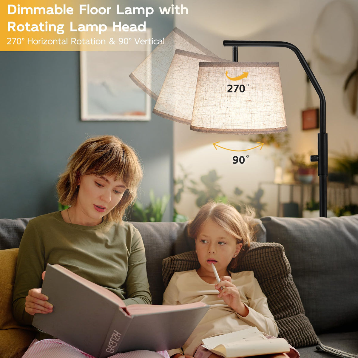 SUNMORY 9W LED bulb included for energy-efficient out-of-the-box lighting
