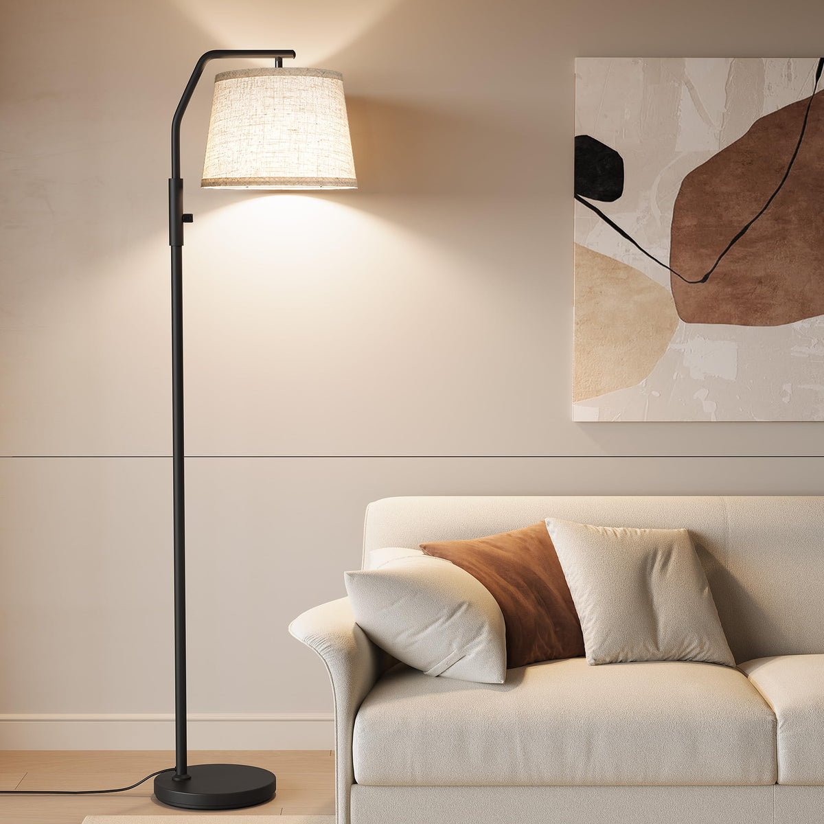 SUNMORY arc-head adjustable floor lamp for precise living room lighting