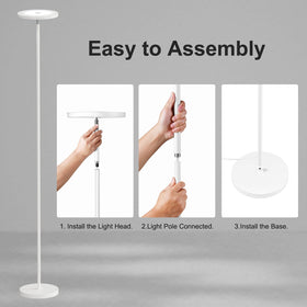 Easy 5 to 10 minute assembly for SUNMORY floor lamp with clear manual