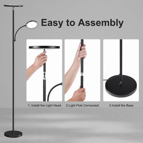 SUNMORY floor lamp quick assembly in minutes.