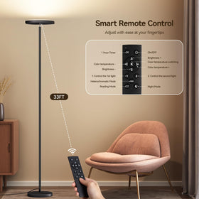 SUNMORY two-rotatable lights create layered ambience for reading or relaxing