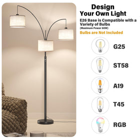 SUNMORY heavy-base floor lamp stays firmly anchored for dependable stability.