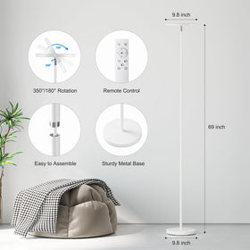 69-inch tall SUNMORY standing lamp adds ambient glow to living spaces