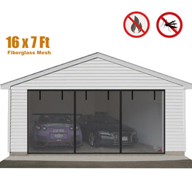 Sunmoxia 16x7ft fit-door-size tip visual demonstrates accurate sizing guidance