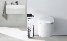 SunnyPoint bronze-finish stand offers durable, stylish bathroom organization