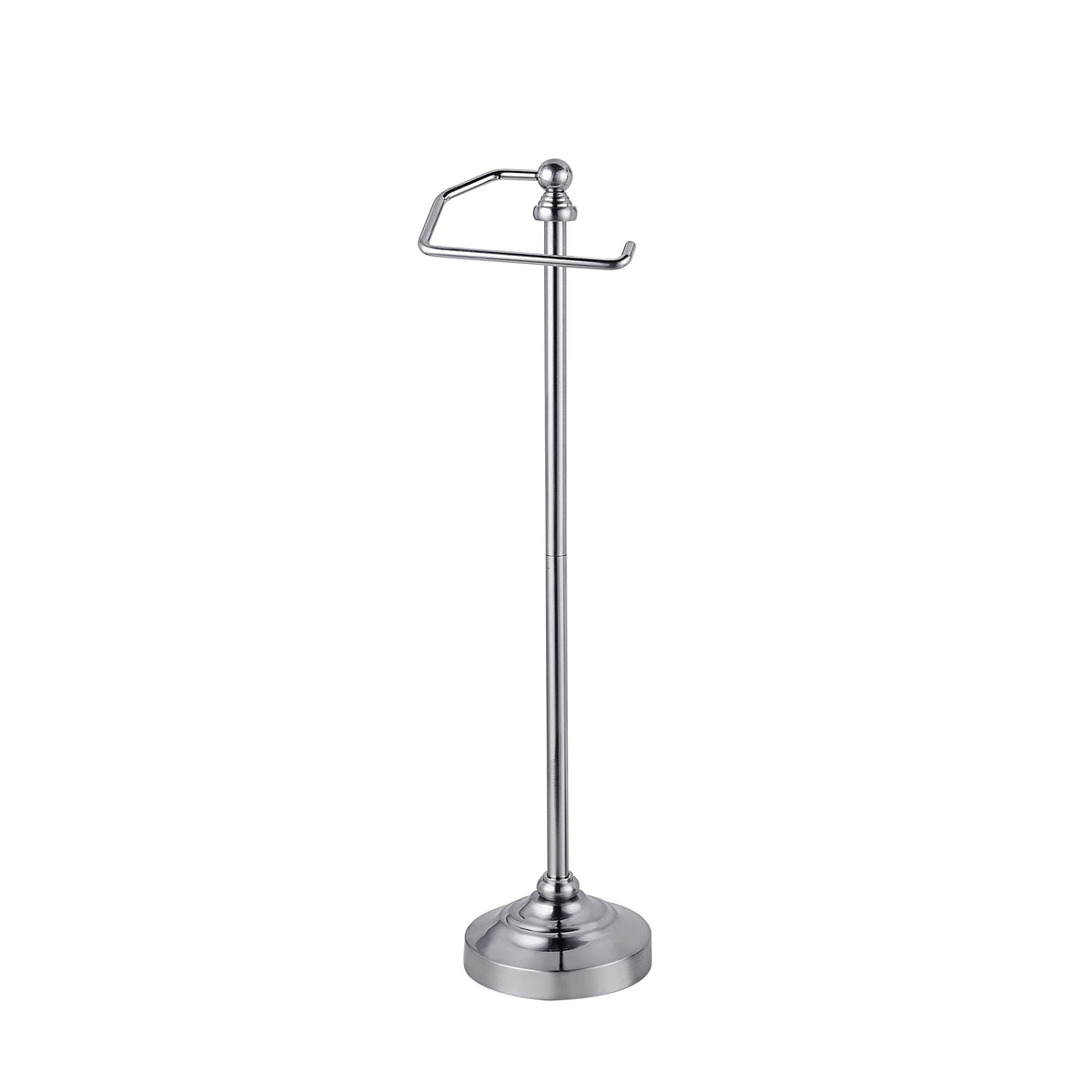 SunnyPoint brushed nickel tissue roll stand complements modern bathroom decor