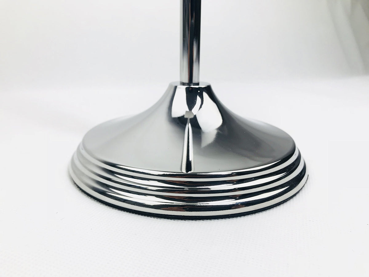 SunnyPoint chrome finish shown with satin nickel option