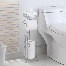 SunnyPoint chrome reserve shelf keeps mega rolls within reach for quick, hassle-free bathroom changes
