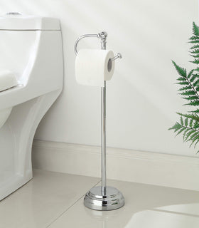 SunnyPoint Classic toilet paper stand tall height for easy reach at the sink