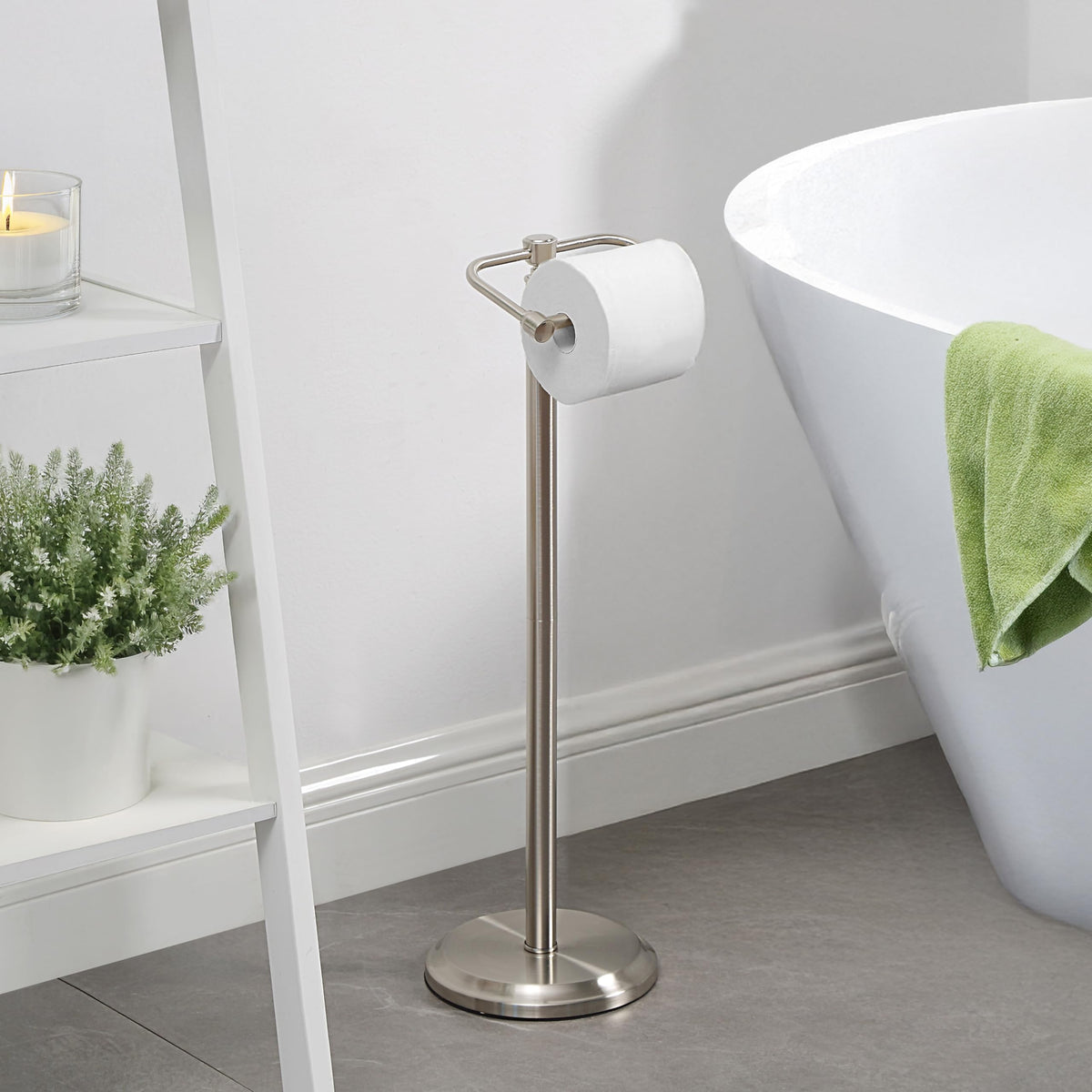 SunnyPoint compact design fits neatly beside the toilet in small spaces