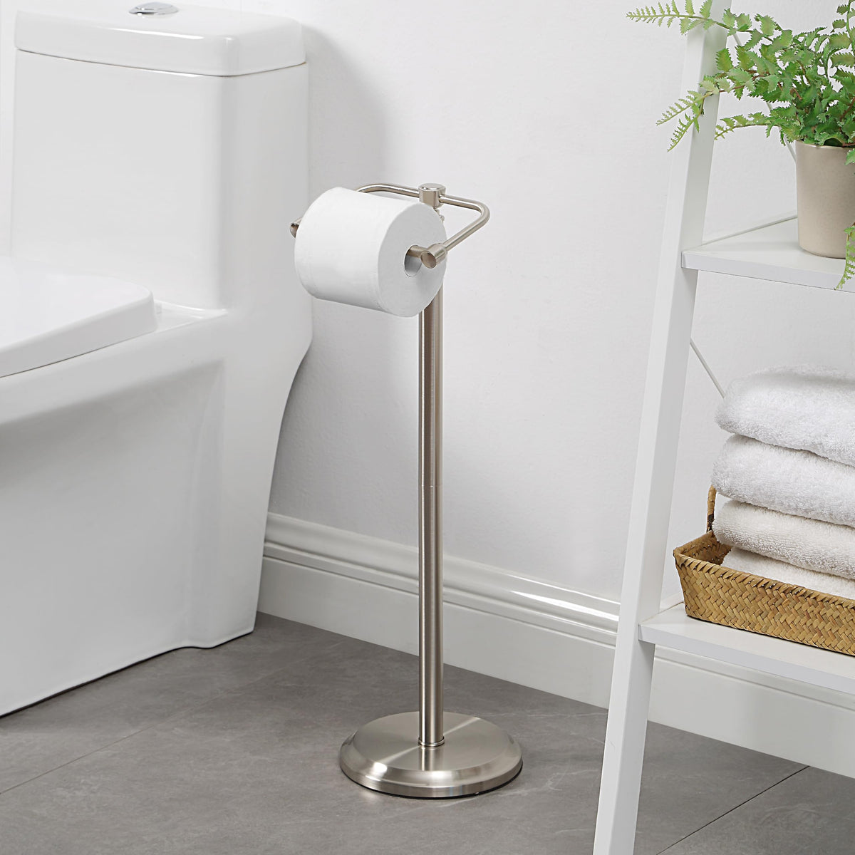 SunnyPoint freestanding holder ready for jumbo and standard rolls