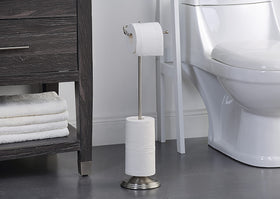 SunnyPoint roll holder arm in use for easy access to toilet paper