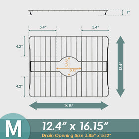 SunnyPoint rack close-up reveals 304 stainless steel construction and scratch-preventive grid.