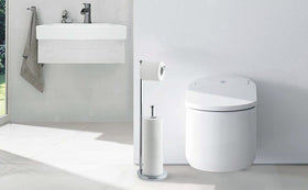 SunnyPoint chrome holder dispenses smoothly while keeping rolls organized