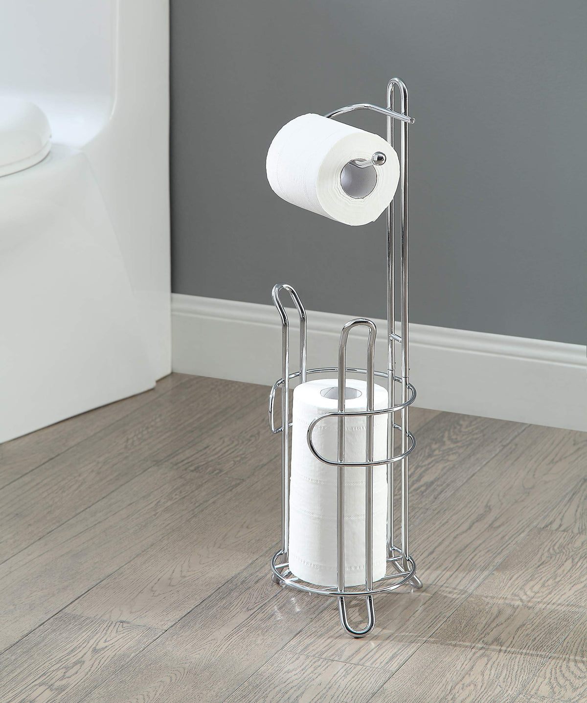 SunnyPoint storage stand keeps three spare rolls neatly at hand.