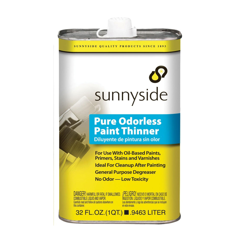 Sunnyside 70532 odorless paint thinner in quart for thinning oil-based paints and cleaning brushes indoors