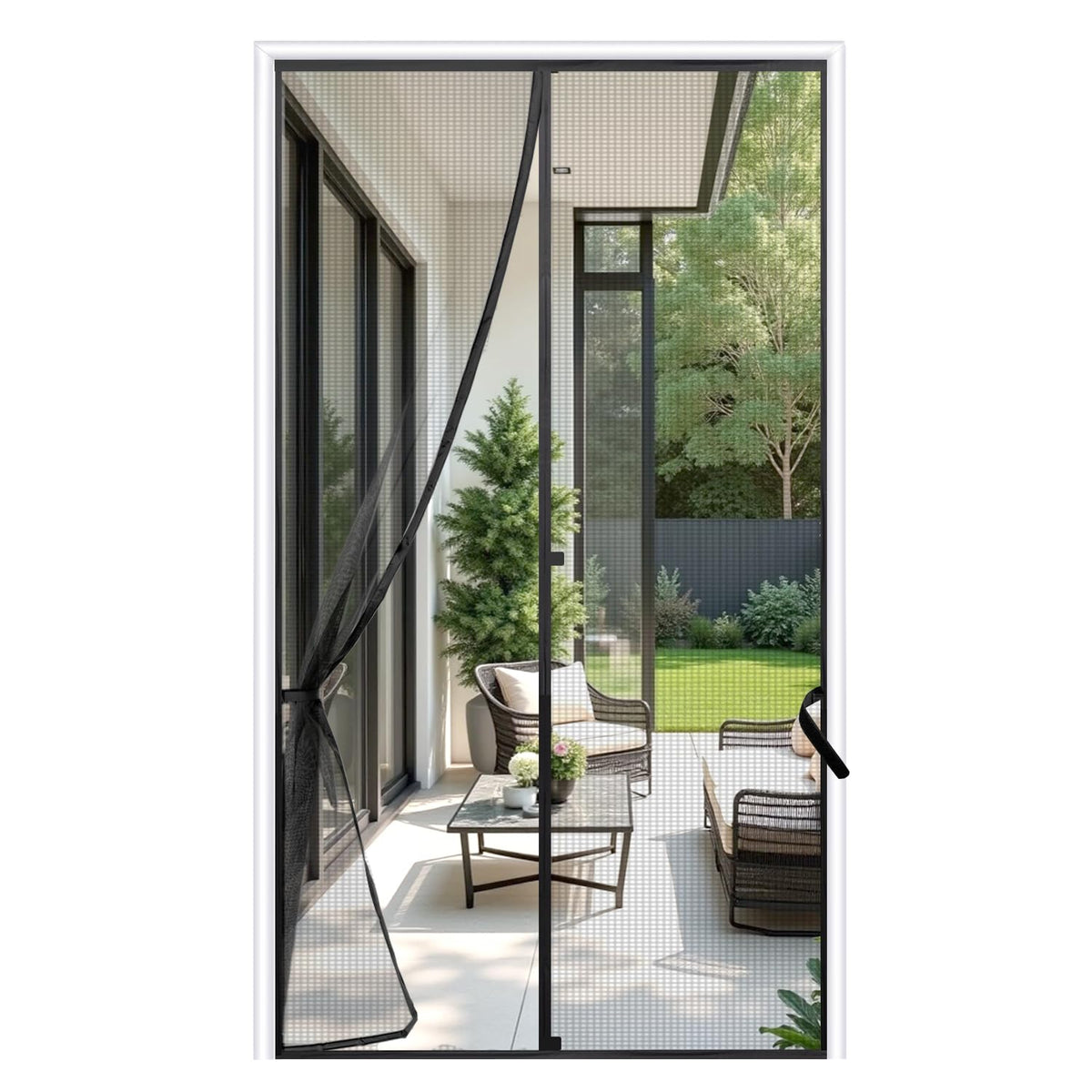 Sunolga magnetic screen door closeup magnets ensuring a quiet, automatic seal after every walk-through.