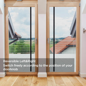 Sunolga screen door reversible opening demonstrates left-right swap for handle position