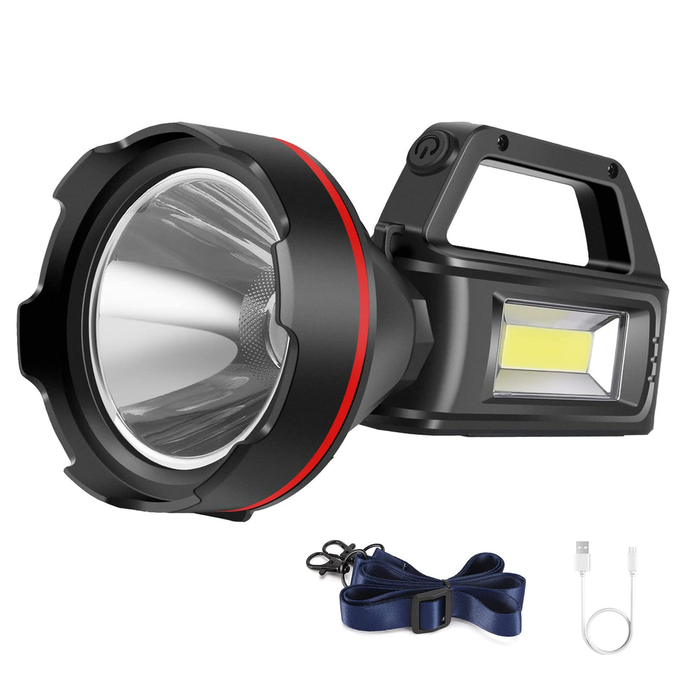 SUNPRO Rechargeable Spotlight battery life enables extended outdoor use.